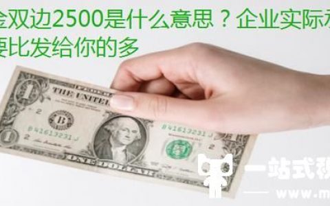 公积金双边2500是什么意思？企业实际承担的工资，要比发给你的多(公积金是什么意思)