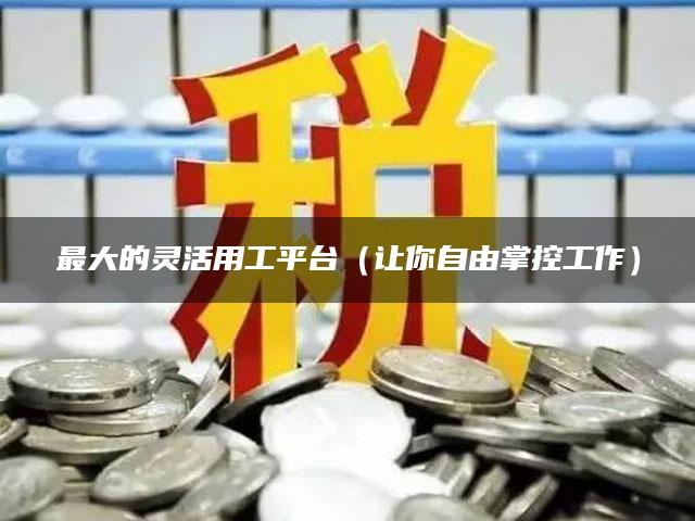 最大的灵活用工平台（让你自由掌控工作）