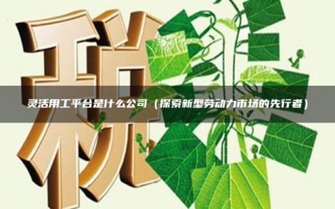 灵活用工平台是什么公司（探索新型劳动力市场的先行者）