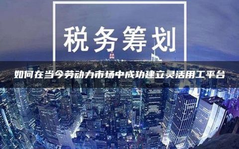 如何在当今劳动力市场中成功建立灵活用工平台