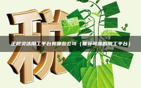 正规灵活用工平台有哪些公司（推荐可靠的用工平台）