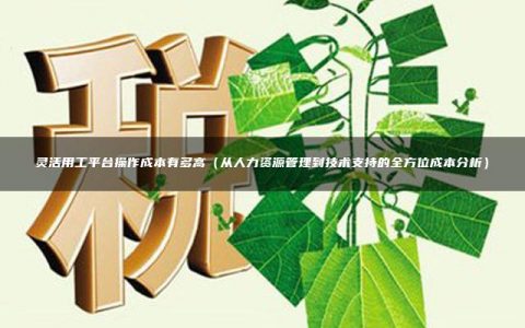 灵活用工平台操作成本有多高（从人力资源管理到技术支持的全方位成本分析）