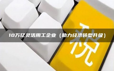 10万亿灵活用工企业（助力经济转型升级）