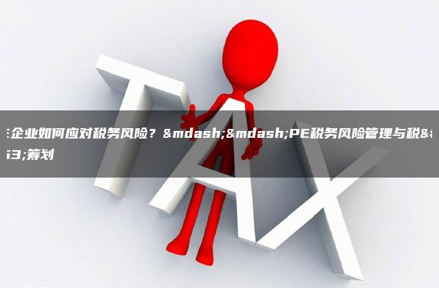 PE企业如何应对税务风险？——PE税务风险管理与税务筹划