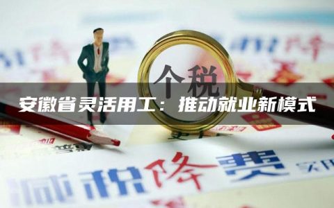 安徽省灵活用工：推动就业新模式