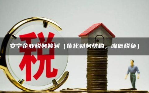 安宁企业税务筹划（优化财务结构，降低税负）