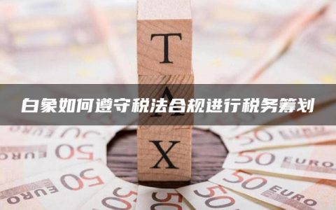 白象如何遵守税法合规进行税务筹划