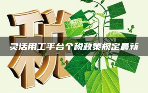 灵活用工平台个税政策规定最新