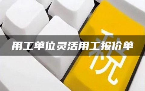 用工单位灵活用工报价单