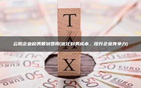 云阳企业税务筹划费用(优化财务成本，提升企业竞争力)