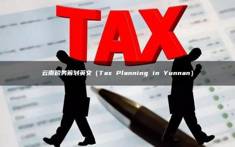 云南税务筹划英文（Tax Planning in Yunnan）