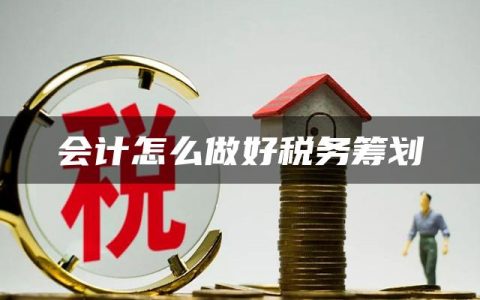 会计怎么做好税务筹划