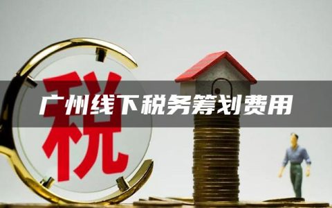 广州线下税务筹划费用