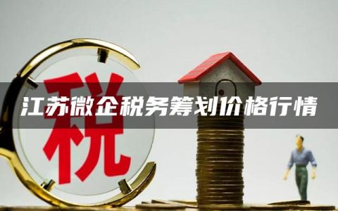 江苏微企税务筹划价格行情