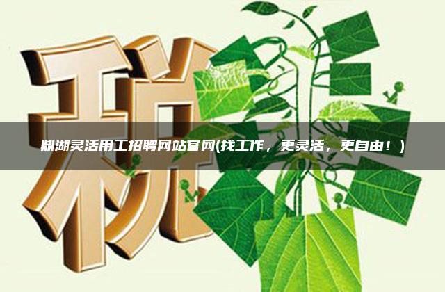 鼎湖灵活用工招聘网站官网(找工作，更灵活，更自由！)