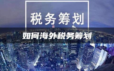 如何海外税务筹划