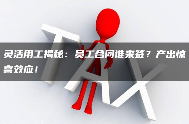 灵活用工揭秘：员工合同谁来签？产出惊喜效应！