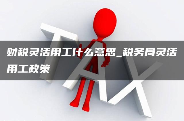 财税灵活用工什么意思_税务局灵活用工政策