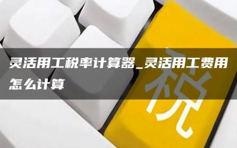 灵活用工税率计算器_灵活用工费用怎么计算