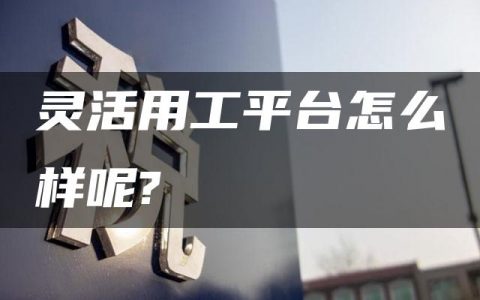 灵活用工平台怎么样呢?