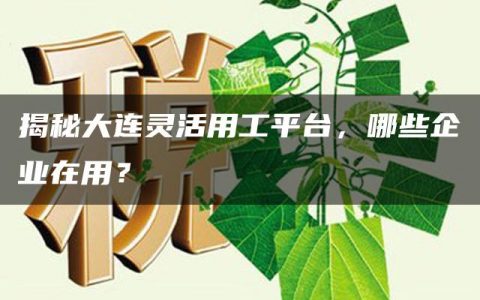 揭秘大连灵活用工平台，哪些企业在用？