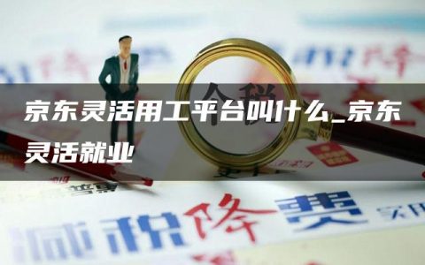 京东灵活用工平台叫什么_京东灵活就业