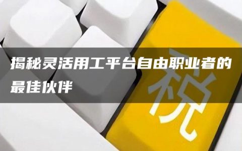 揭秘灵活用工平台自由职业者的最佳伙伴