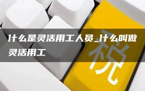 什么是灵活用工人员_什么叫做灵活用工