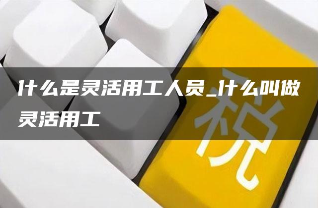 什么是灵活用工人员_什么叫做灵活用工