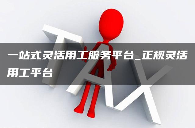 一站式灵活用工服务平台_正规灵活用工平台