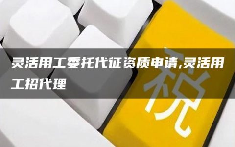 灵活用工委托代征资质申请,灵活用工招代理