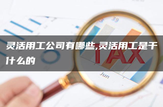 灵活用工公司有哪些,灵活用工是干什么的