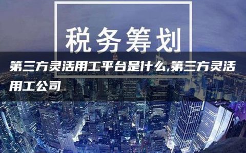 第三方灵活用工平台是什么,第三方灵活用工公司