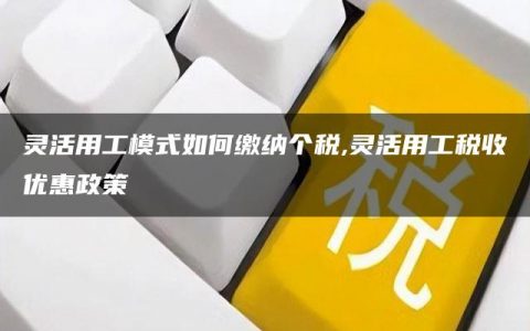 灵活用工模式如何缴纳个税,灵活用工税收优惠政策