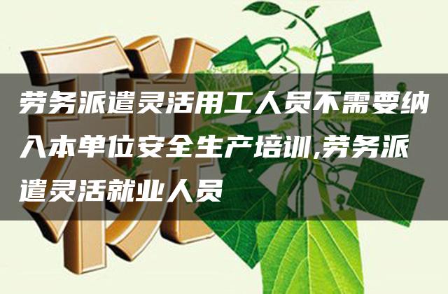 劳务派遣灵活用工人员不需要纳入本单位安全生产培训,劳务派遣灵活就业人员