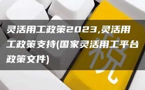 灵活用工政策2023,灵活用工政策支持(国家灵活用工平台政策文件)