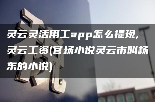 灵云灵活用工app怎么提现,灵云工资(官场小说灵云市叫杨东的小说)