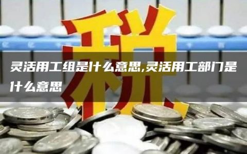 灵活用工组是什么意思,灵活用工部门是什么意思