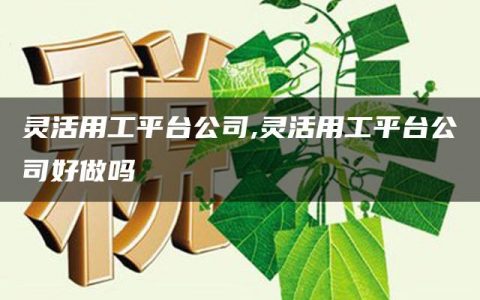 灵活用工平台公司,灵活用工平台公司好做吗