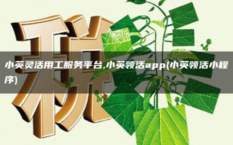 小英灵活用工服务平台,小英领活app(小英领活小程序)