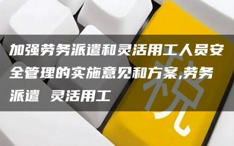 加强劳务派遣和灵活用工人员安全管理的实施意见和方案,劳务派遣 灵活用工