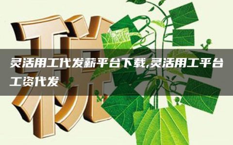 灵活用工代发薪平台下载,灵活用工平台工资代发