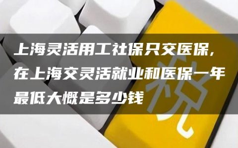 上海灵活用工社保只交医保,在上海交灵活就业和医保一年最低大慨是多少钱