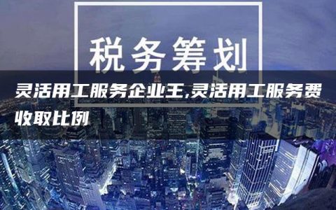 灵活用工服务企业王,灵活用工服务费收取比例