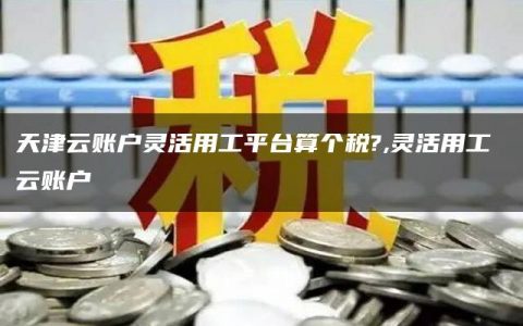 天津云账户灵活用工平台算个税?,灵活用工 云账户