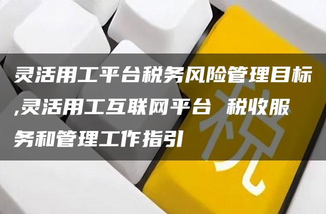 灵活用工平台税务风险管理目标,灵活用工互联网平台 税收服务和管理工作指引