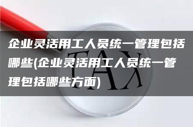 企业灵活用工人员统一管理包括哪些(企业灵活用工人员统一管理包括哪些方面)