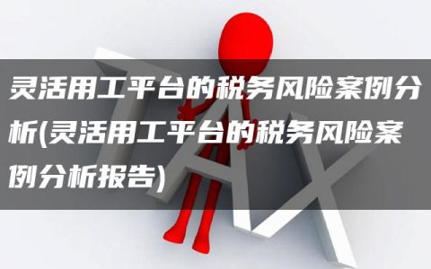 灵活用工平台的税务风险案例分析(灵活用工平台的税务风险案例分析报告)