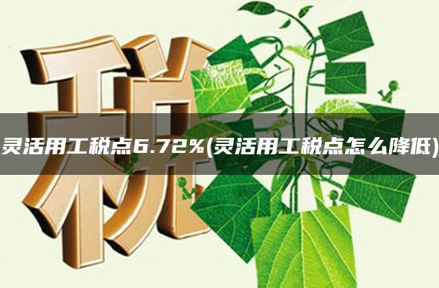 灵活用工税点6.72%(灵活用工税点怎么降低)