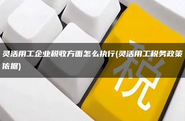 灵活用工企业税收方面怎么执行(灵活用工税务政策依据)